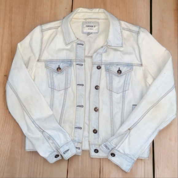 Forever 21 Jackets & Blazers - Forever 21 Light Blue Jean Jacket